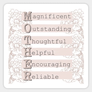 MOTHER acrostic / acronym text Magnet